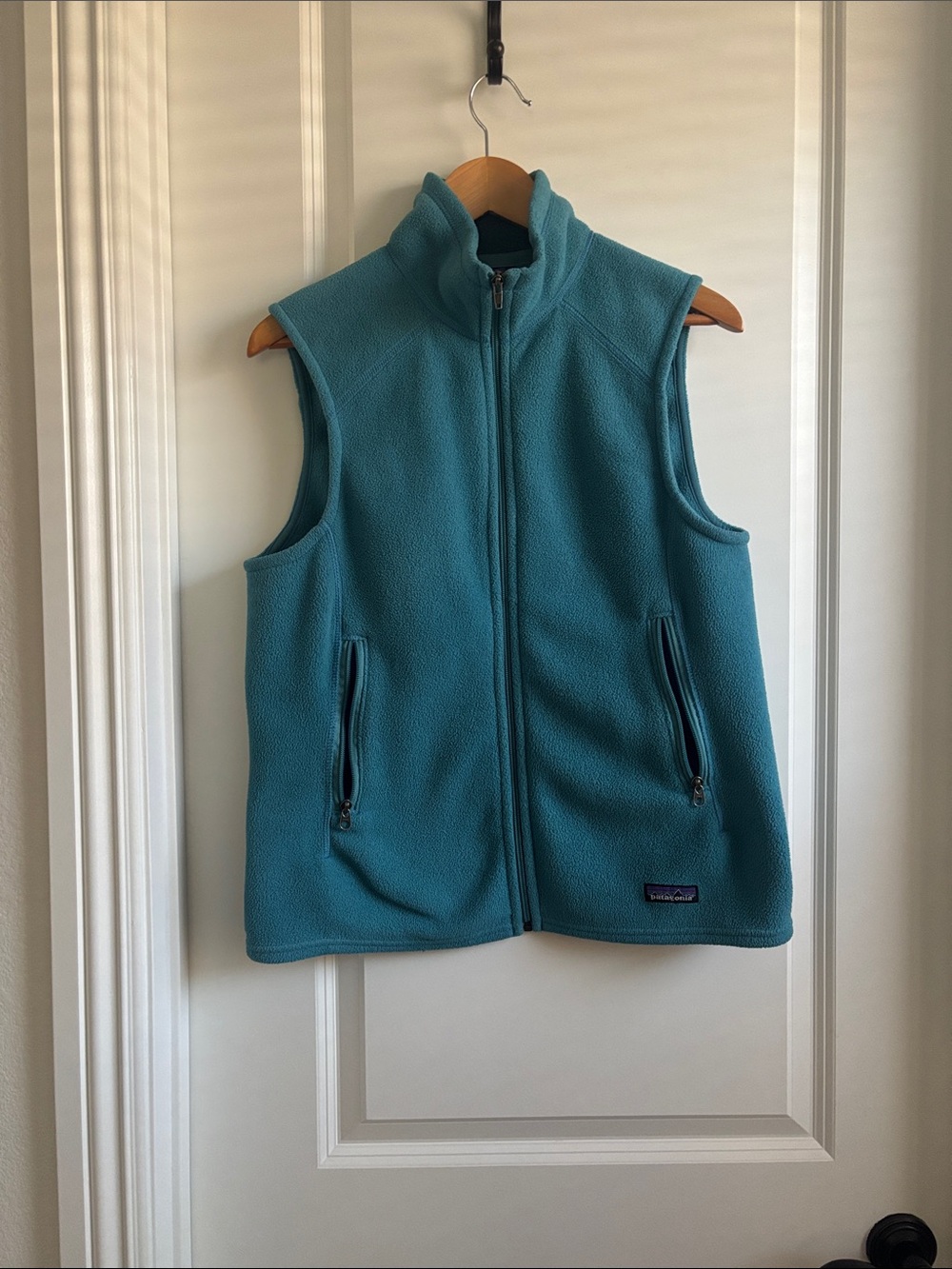 Patagonia Teal Zip-Up Fleece Vest